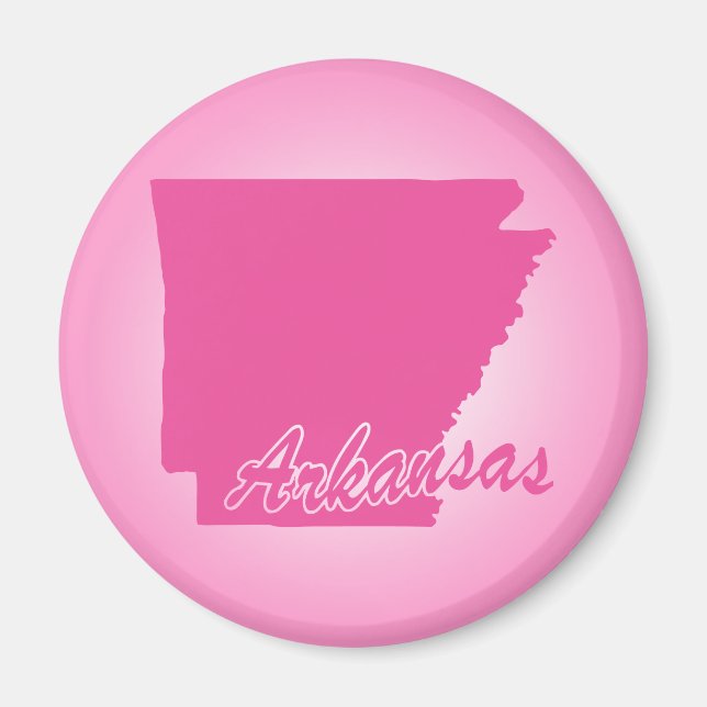 Arkansas Magnet État Rose (Devant)