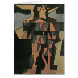 Arlequin par Juan Gris, Art Cubiste Vintage