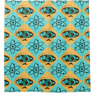 Arlequin Retro Globe Trotter Douche rideau