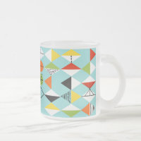 Arlequin Retro Motif de verre givrée Mug