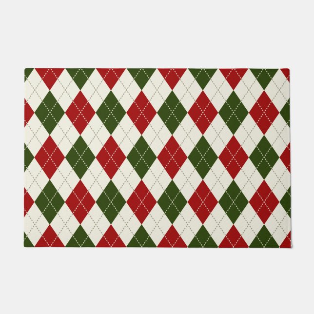 Arlequin Vintage de Noël Plaid | Tapis (Devant)