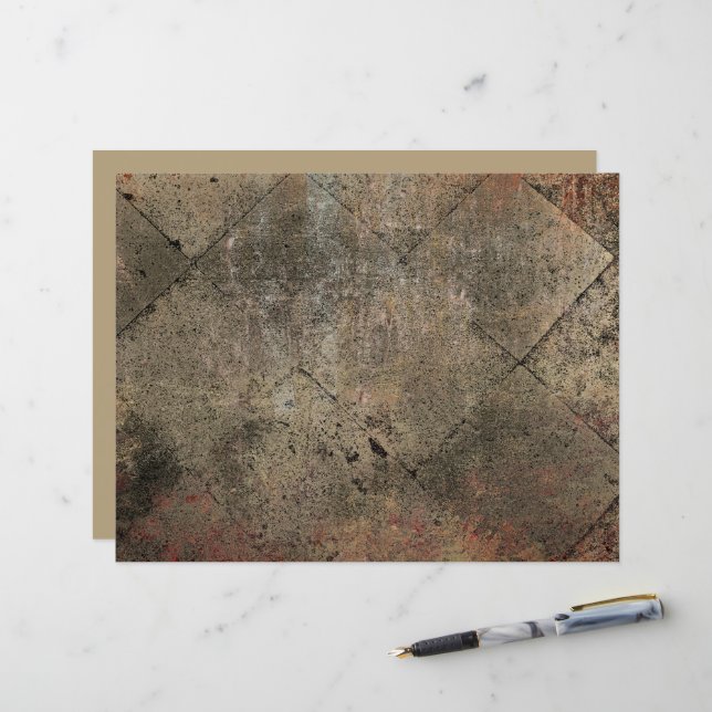 Arlequin vintage Sepia Brown Grunge Noir Texture (Devant/Arrière en situation)