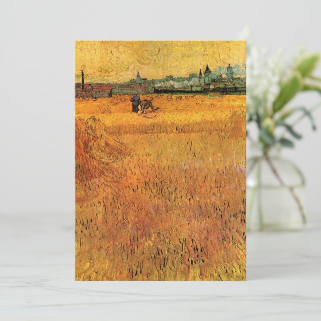 Arles : Vue des champs de blé par Vincent van Gogh (Debout devant)