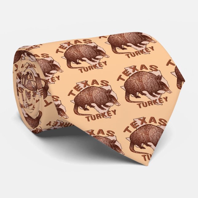 Armadillo Texas Turquie mens cravate (Roulé)