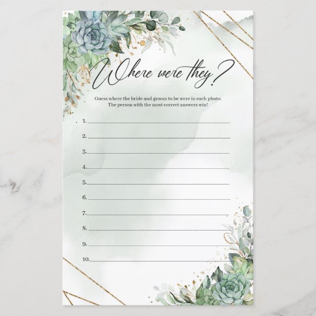 Armature d'or d'eucalyptus Succulents Où Étaient-i (Devant)