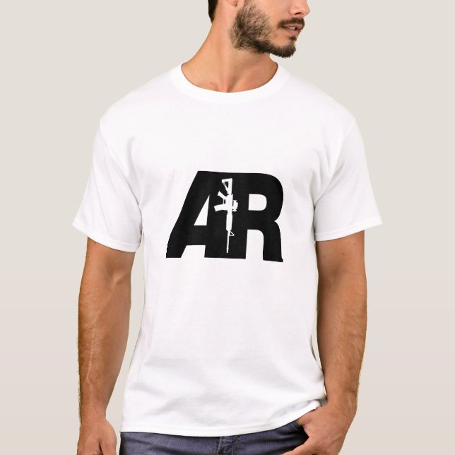 Arme à canon AR-15, T-shirt à carabine AR-15 (Devant)