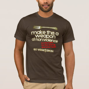 Arme de T-shirt de végétarien de non violences