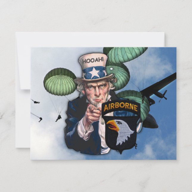 armée 101e division aéroportée timbre (Devant)