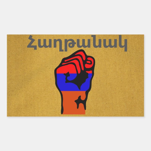Arménien Dit Sticker Rectangulaire (Devant)