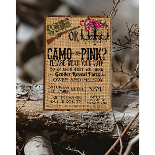 Armes à feu ou Parties scintillant Sexe Invitation