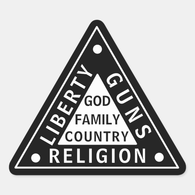 Armes de liberté Religion Triangle Stickers (Devant)