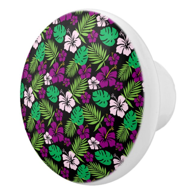 Armoire à fleurs tropicales - Boutons de tiroir (Droite)