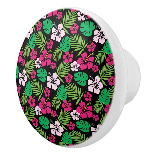 Armoire à fleurs tropicales - Boutons de tiroir (Droite)