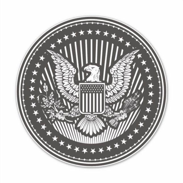 Armoiries américaines Stickers en vinyle coupé sur (Devant)