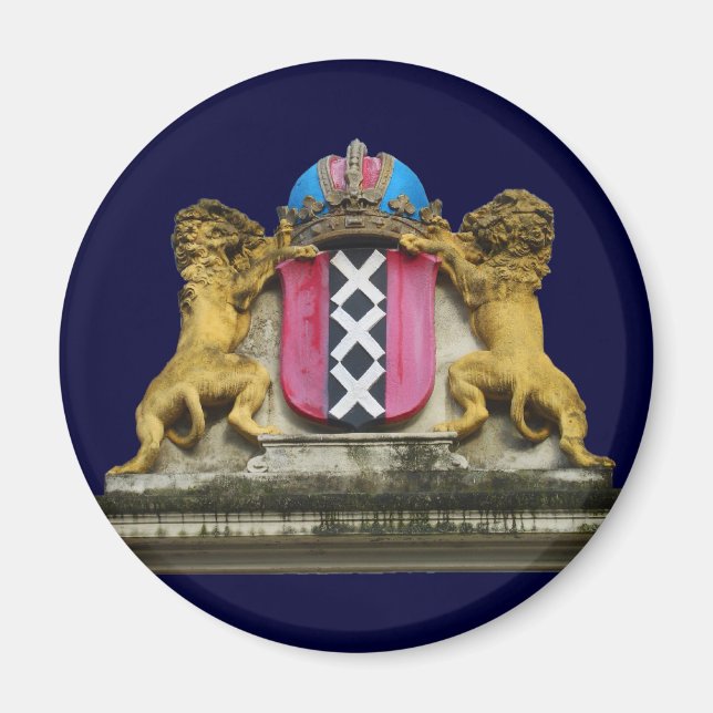 Armoiries d'Amsterdam Souvenirs Frigo Magnet (Devant)