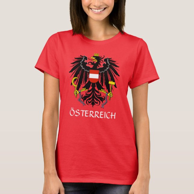 Armoiries d'Autriche ROUGE "Österreich" T-shirt (Devant)