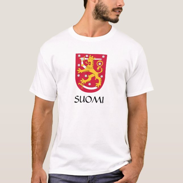 Armoiries de Finlande Suomi T-Shirt  (Devant)