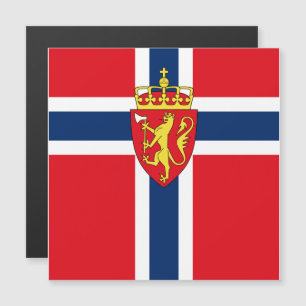 Armoiries de la Norvège sur le drapeau de la Norvè