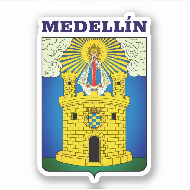 Armoiries de Medellín, Colombie Sticker Carré (Devant)