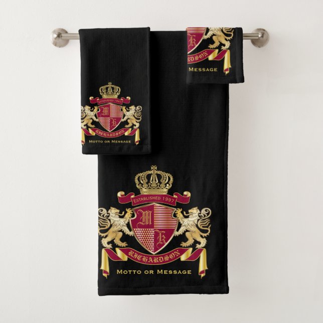 Armoiries de Monogramme Emblème de couronne de lio (En situation)