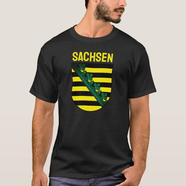 Armoiries de Sachsen (Saxe), T-shirt ALLEMAND (Devant)
