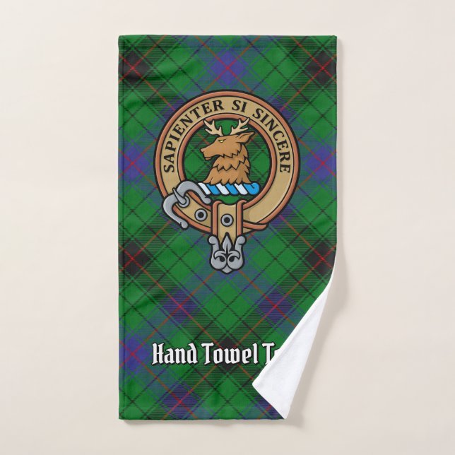 Armoiries du Clan Davidson sur tartan (Serviette à main)