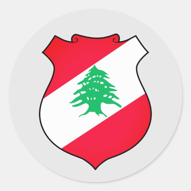 Armoiries du Liban Sticker rond classique (Devant)