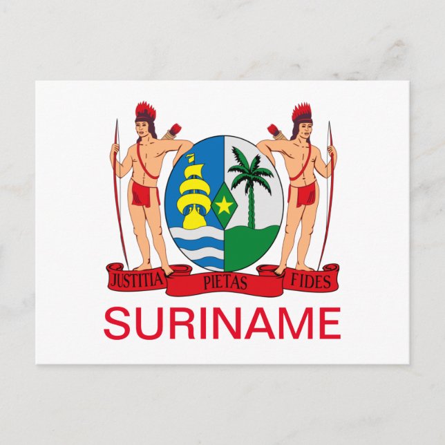 Armoiries du Suriname Carte postale (Devant)