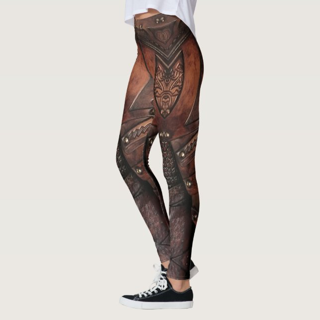 Armoiries en cuir viking Vest Leggings Abstraits (Gauche)