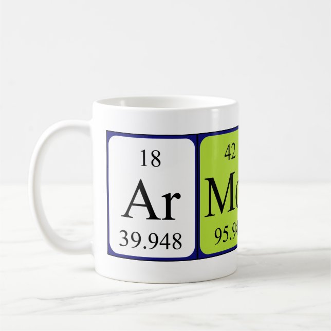 Armond nom de table périodique mug (Gauche)