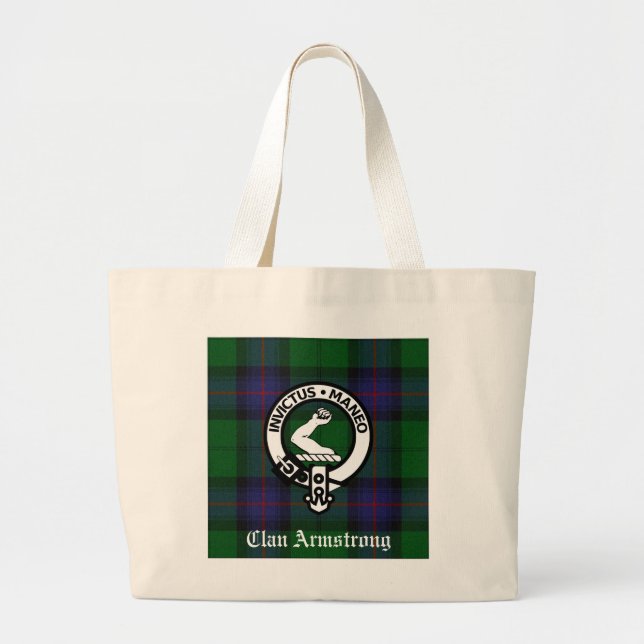 Armstrong Family Crest & Tartan Sac fourre-tout (Devant)