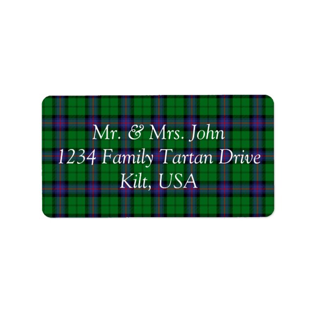 Armstrong Tartan Étiquette (Devant)