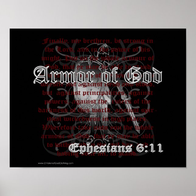 Armure de Dieu Ephésiens 6:11 Poster Imprimer (Devant)