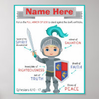 Armure de Dieu Poster pour enfants - Ephésiens 6:1