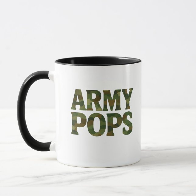 "ARMY POPS" Camouflage Mug | Military Dad Grandfat (Gauche)