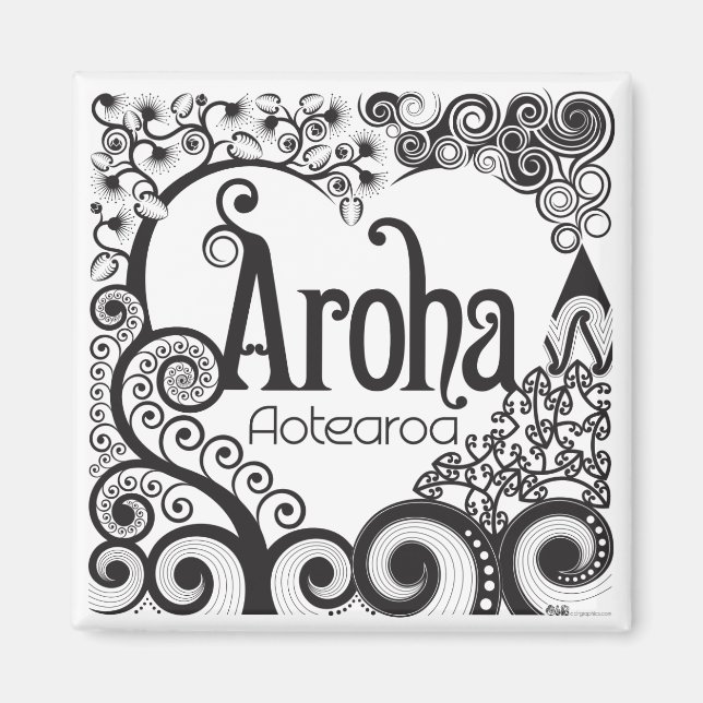 Aroha Aotearoa Magnet (Devant)