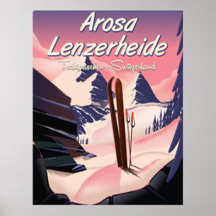 Arosa Lenzerheide, poster suisse de ski.