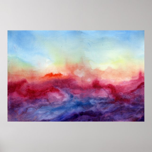 Arpeggi Aquarelle Art Imprimer Poster (Devant)