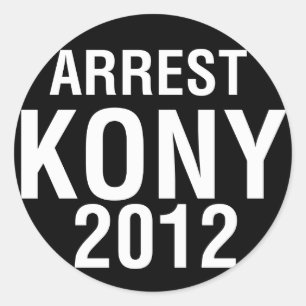 Arrestation KONY 2012 autocollant rond
