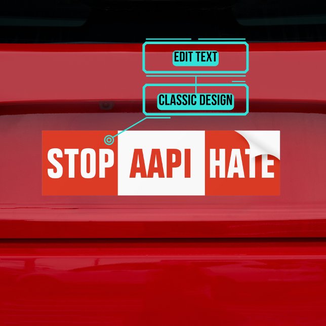 Arrêt AAPI Asian Hate Bumper Sticker (Please enjoy our design and see the others in the collection.)