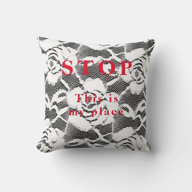 Arrêt   - coussin jeté (Recto)