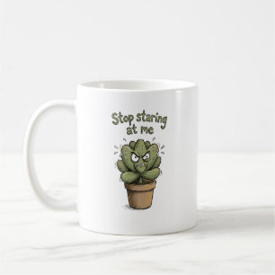 Arrête de me dévisager – Mug drôle de succulente