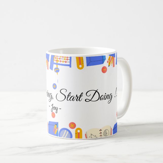 Arrête de rêver, commence à agir Mug personnalisé  (Devant droit)