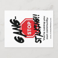 arrêter la carte postale de traqueurs de gangs