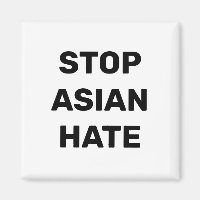 Arrêter la haine asiatique, noir blanc aimant
