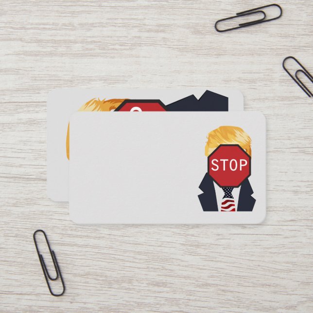Arrêter le Carte de visite de Trump (Devant/Arrière en situation)
