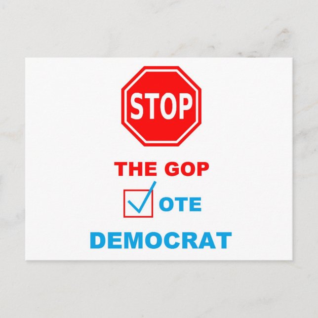 ARRÊTER LE GOP - Carte postale (Devant)