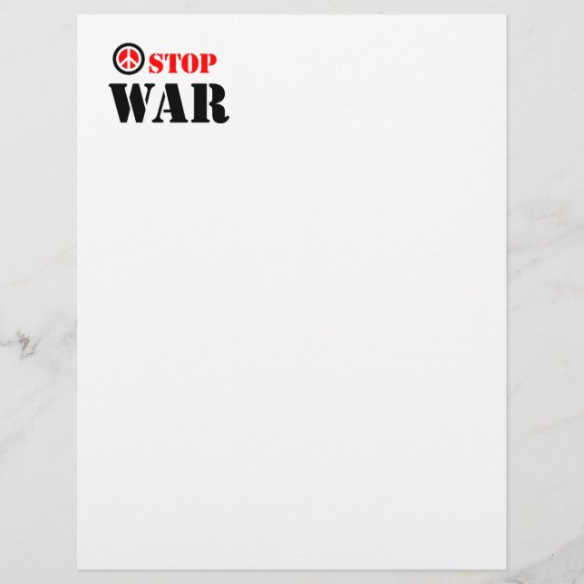 Arrêter le slogan de guerre (Devant)