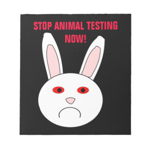Arrêter le test animal maintenant Bloc-notes