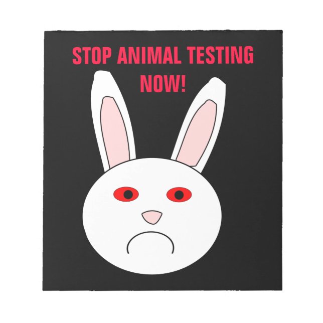 Arrêter le test animal maintenant Bloc-notes (Devant)